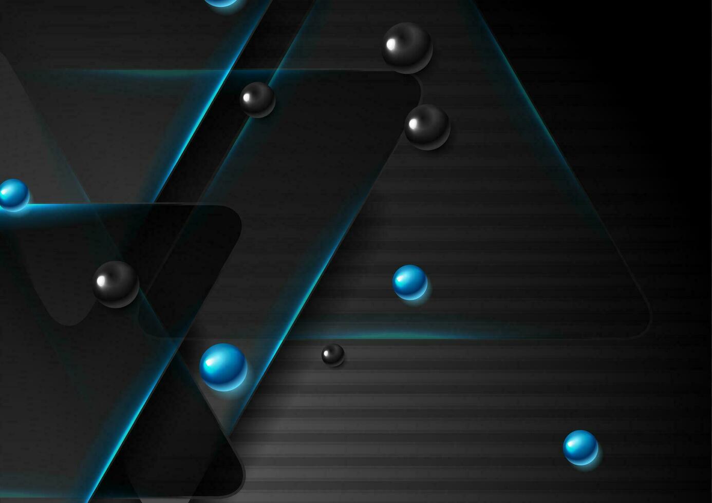 Futuristic technology background with blue neon lines vector