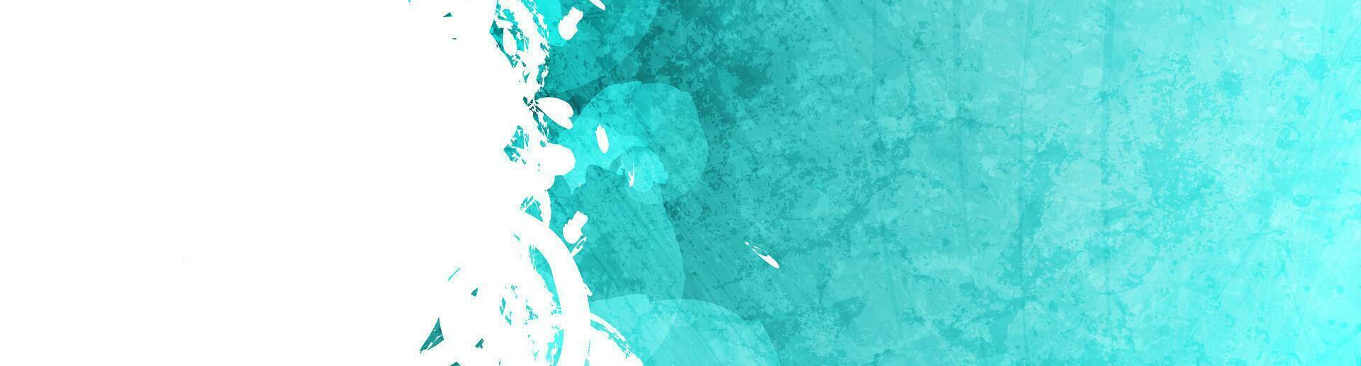 Turquoise and white grunge textural artistic background vector