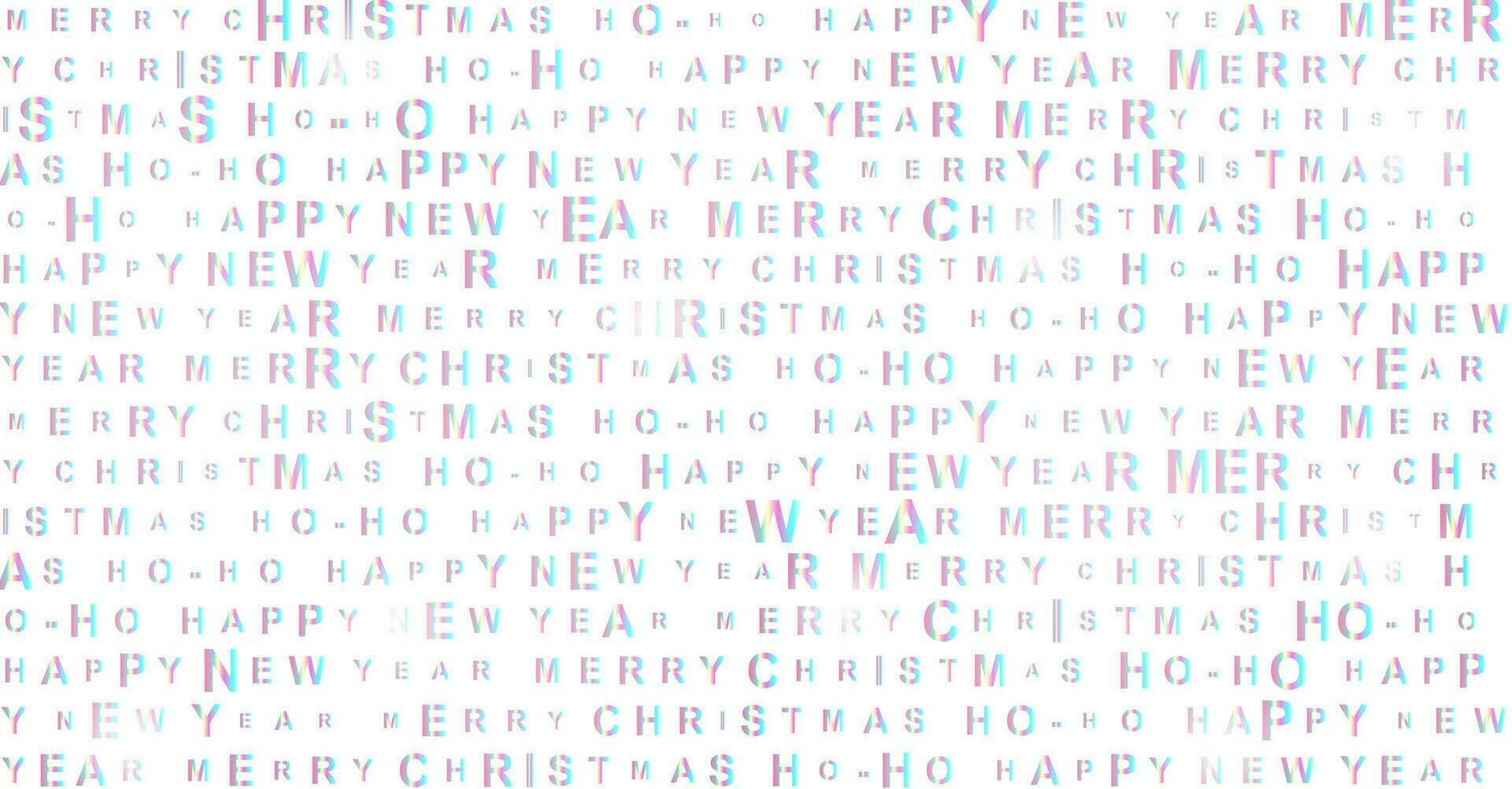 New Year and Christmas shiny holographic background vector