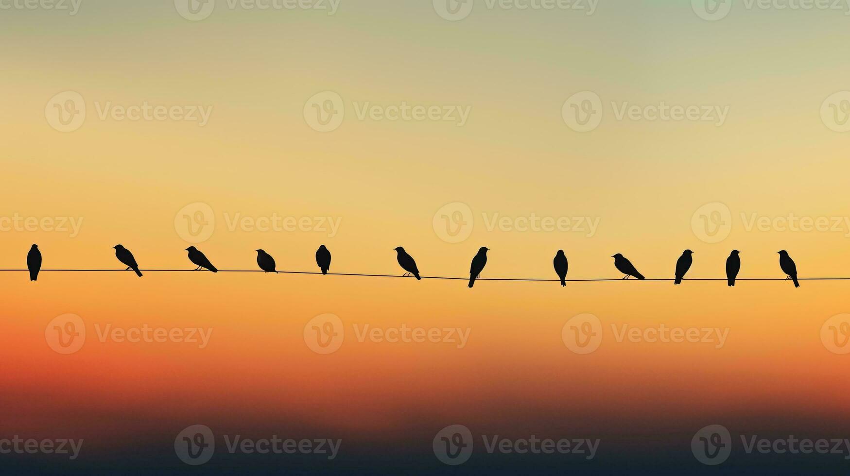 Ideal background for minimalist bird silhouette photography photo