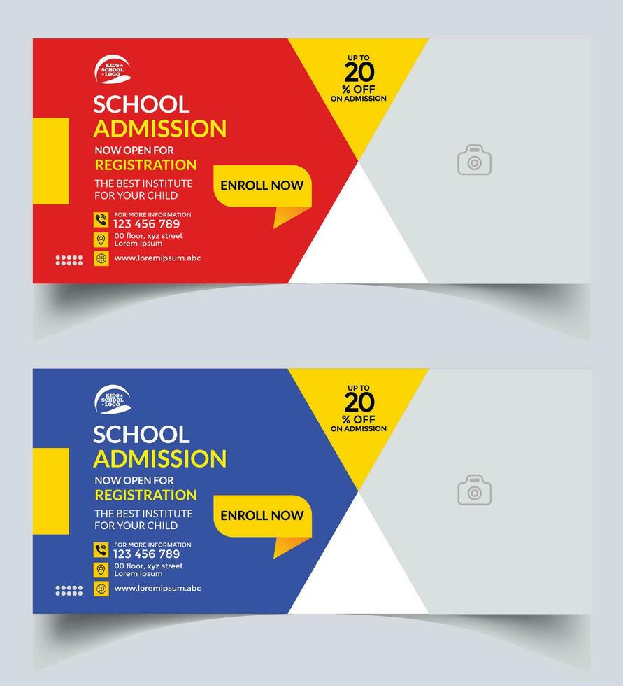 School Admission Webinar Banner vector