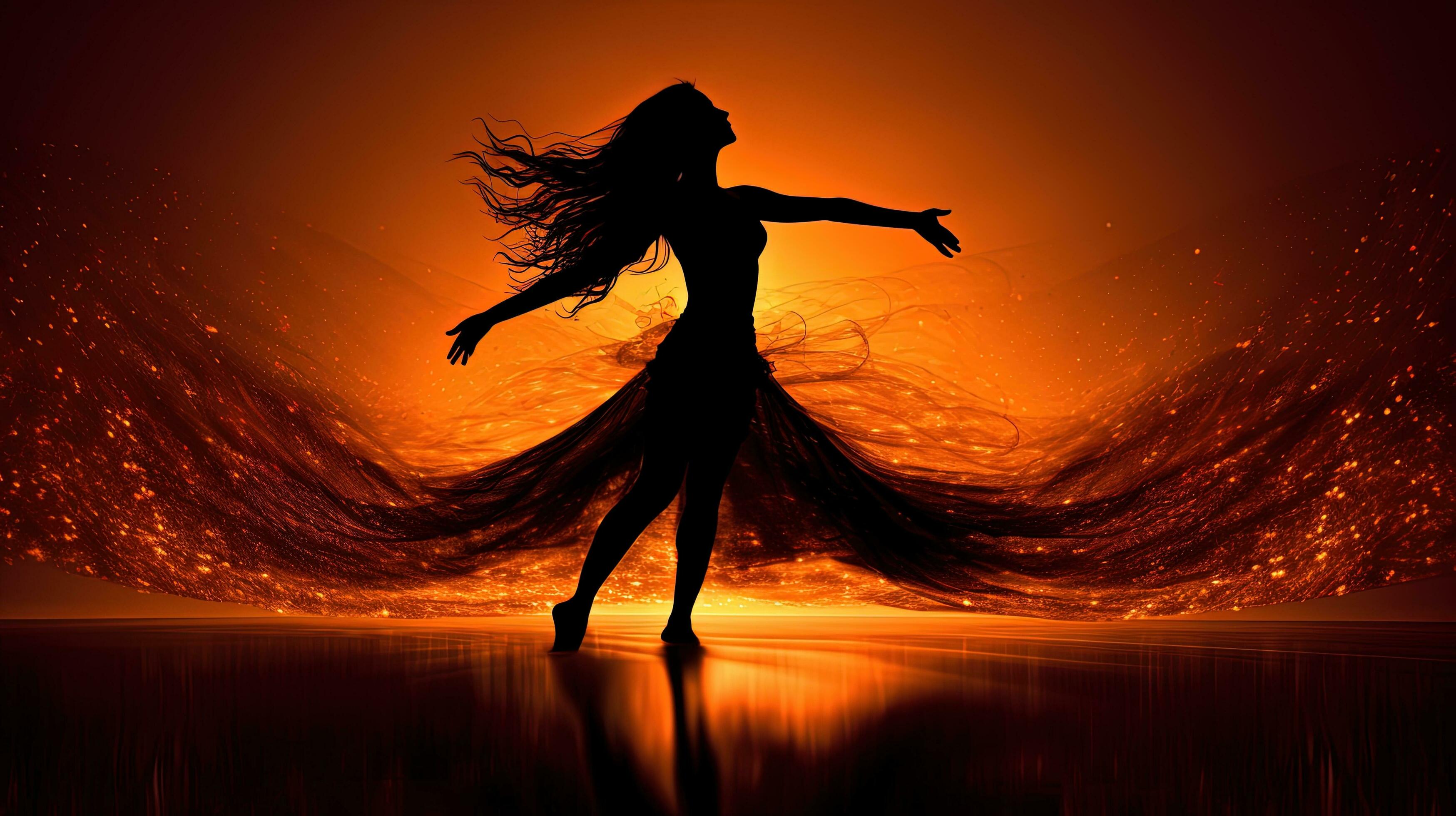 Eyes Of The Nightmare Jungle Shadow Dance Lyrics Dancing woman s shadow. silhouette concept 27446623 Stock Photo at Vecteezy