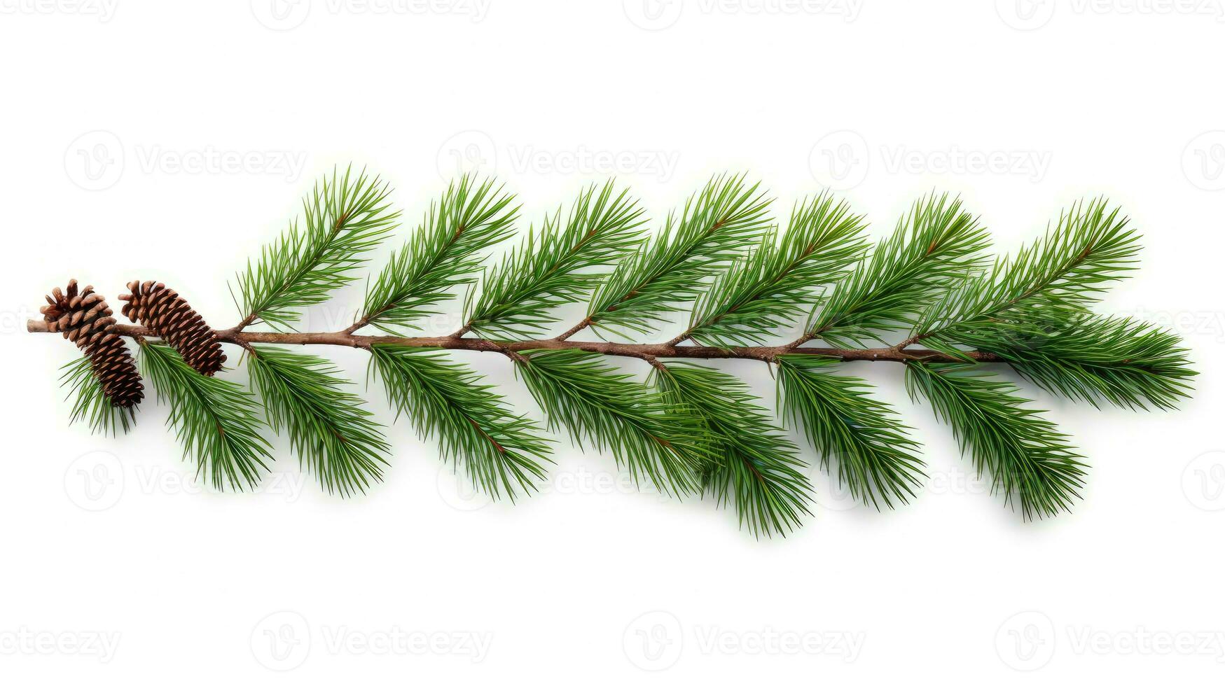 Navidad árbol rama con pino conos silueta concepto foto