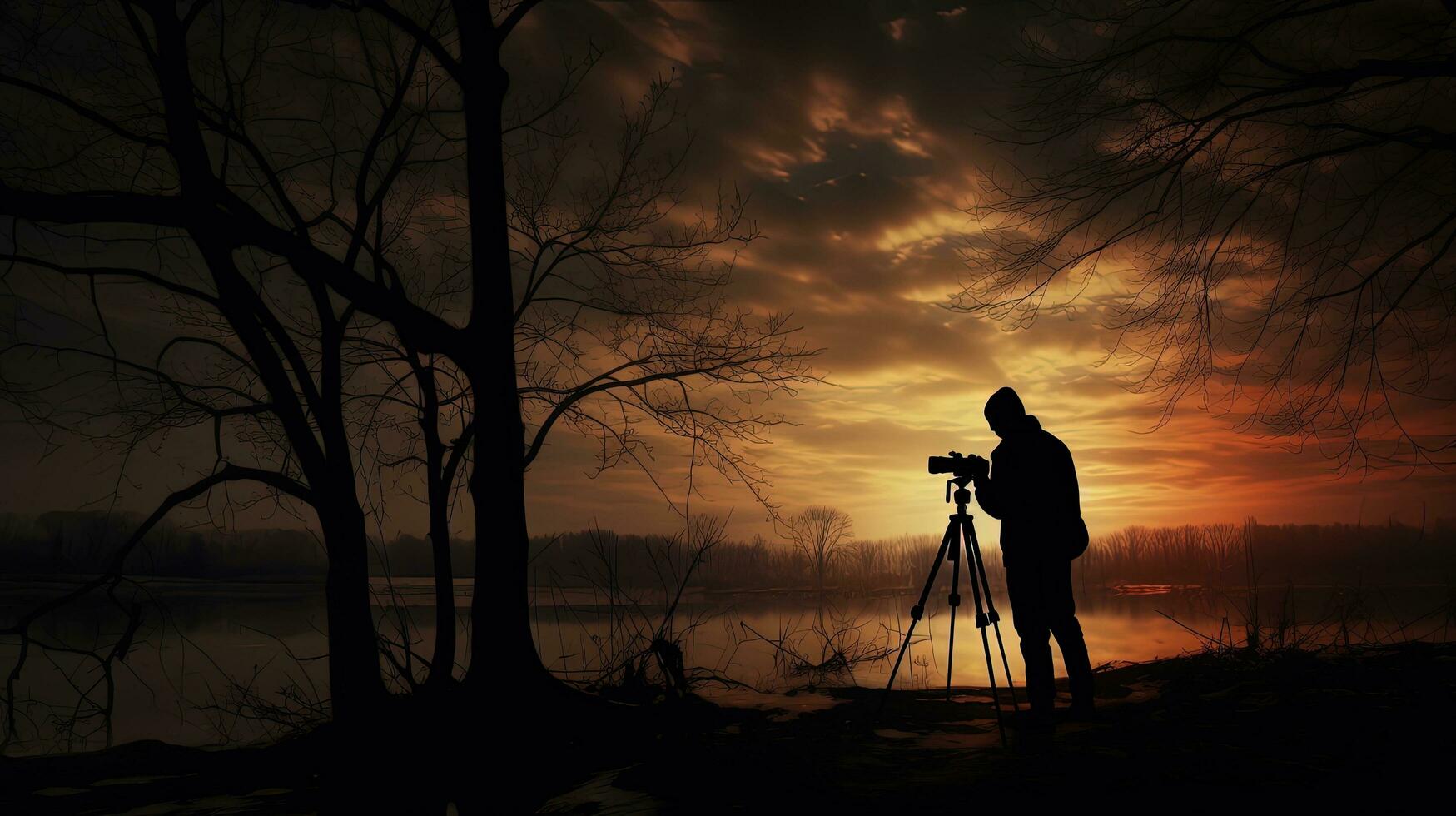 Outside. silhouette concept photo