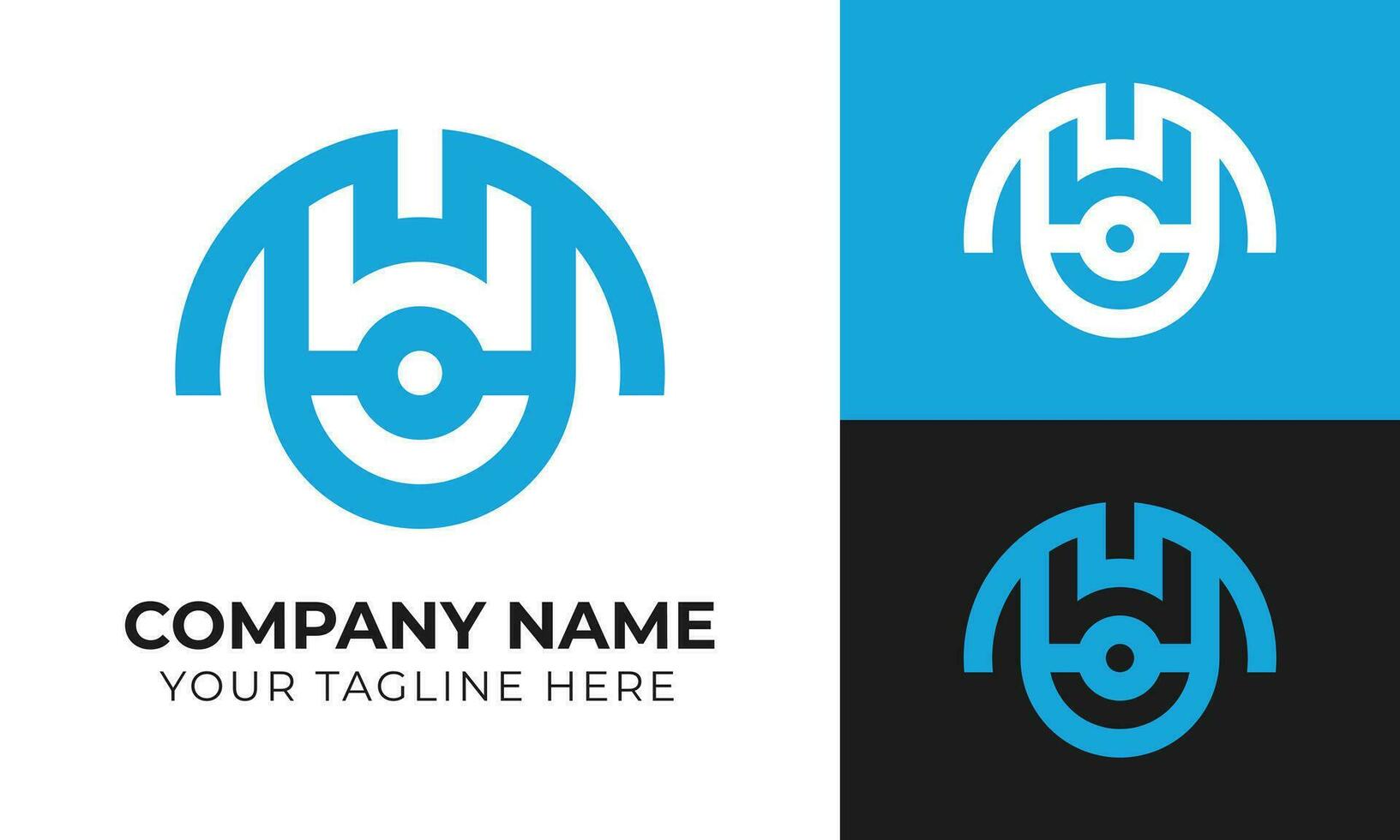 Creative modern minimal real estate home logo design template Free Vector