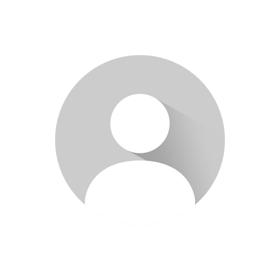 Avatar account icon vector. Default social media profile photo vector