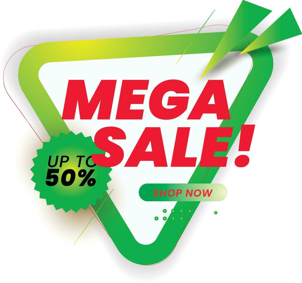 Mega Sale banner templte for web or social media special offer banner design vector