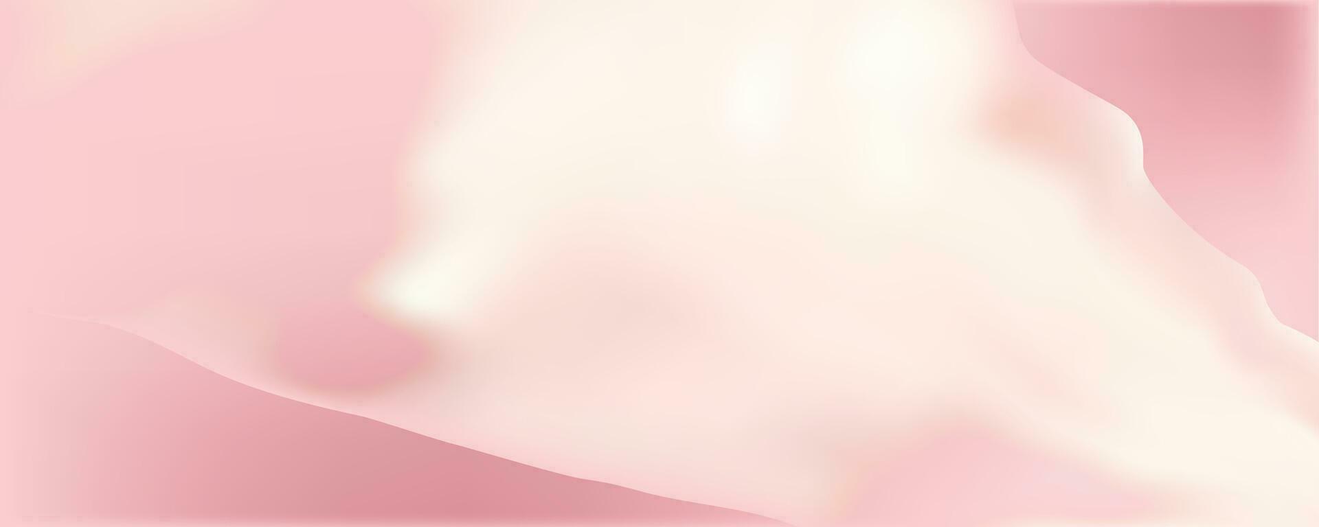 Pink spreading texture of cream, ice cream or icing. Light background of strawberry dessert, jelly or confectionery cream. vector