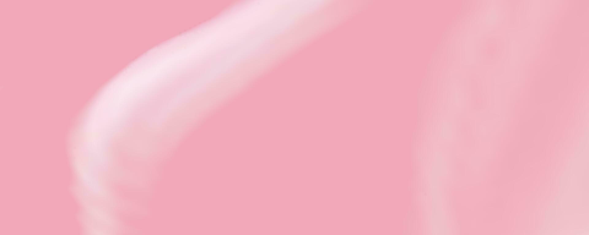 Pink spreading texture of cream, ice cream or icing. Light background of strawberry dessert, jelly or confectionery cream. vector