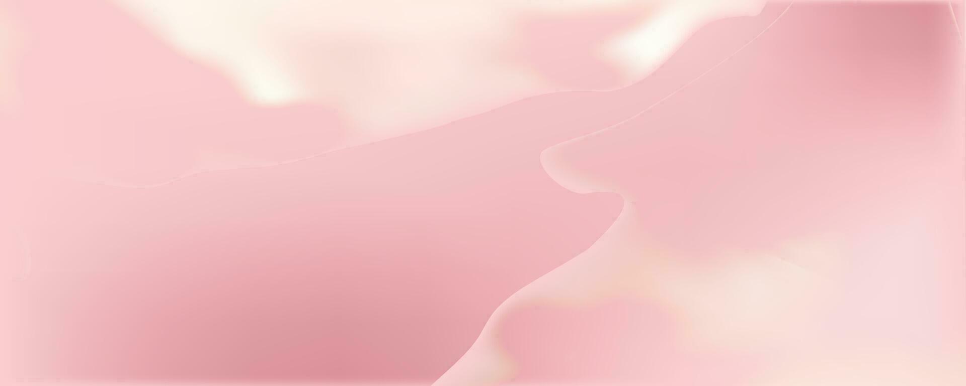 Pink spreading texture of cream, ice cream or icing. Light background of strawberry dessert, jelly or confectionery cream. vector