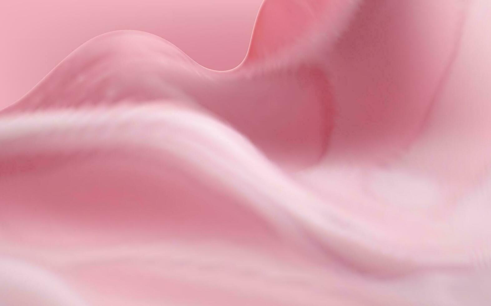 Pink spreading texture of cream, ice cream or icing. Light background of strawberry dessert, jelly or confectionery cream. vector