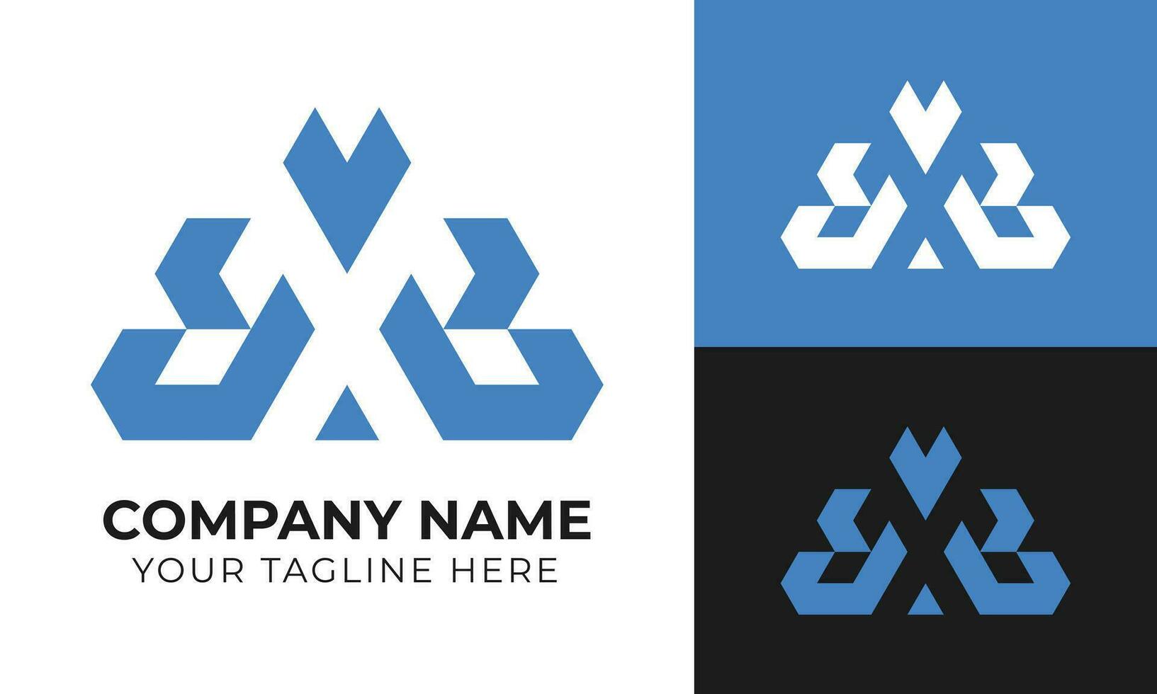 Creative modern minimal abstract business logo design template Free Vector