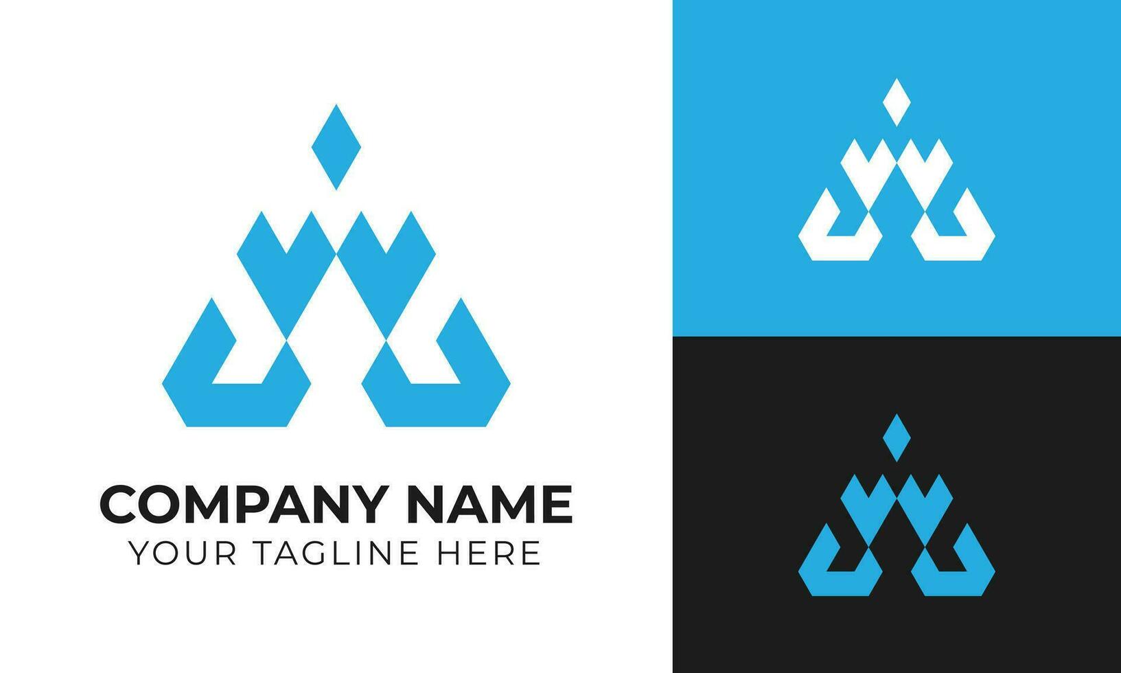 Creative modern minimal abstract business logo design template Free Vector