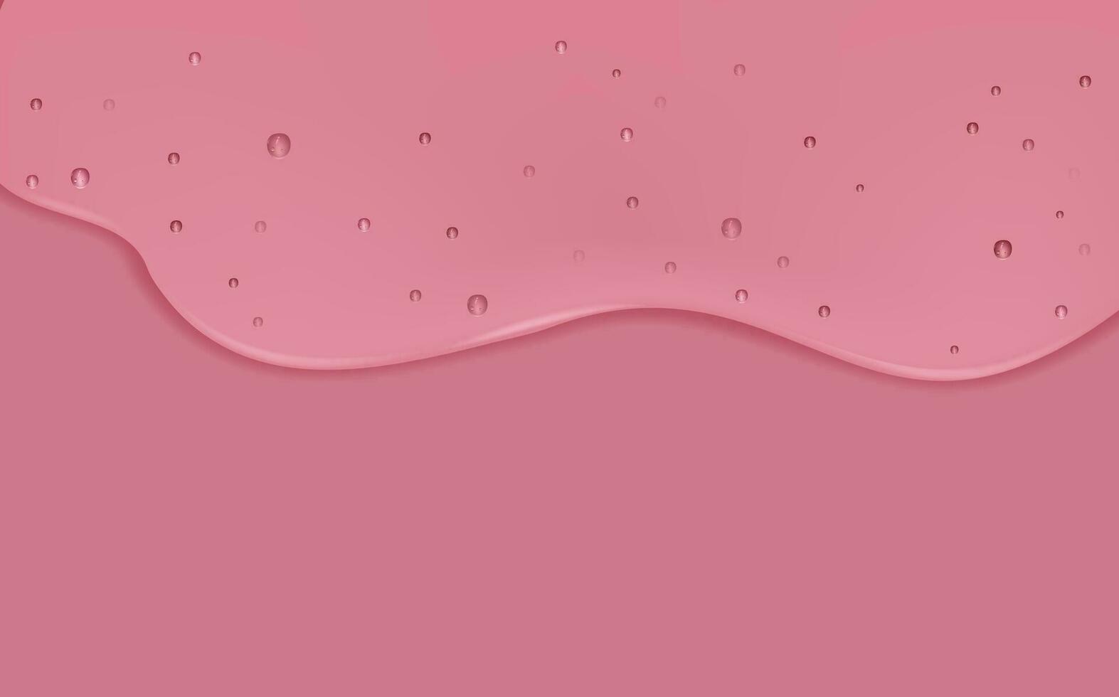 líquido rosado mojado gotas de gel o colageno derramado charcos de cosmético suero o agua. redondo limpiar muestra de tela de esencia loción o jalea para piel cuidado.belleza antecedentes con petróleo gotas. vector