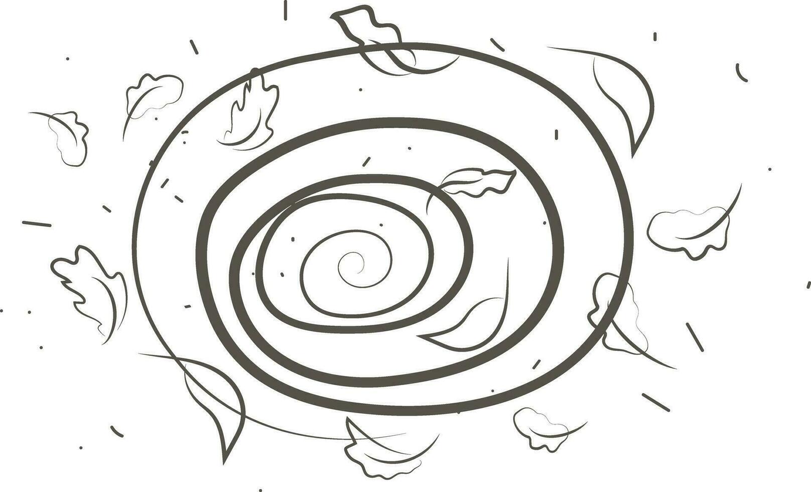 Outline drawing of a breath of wind.Wind blow  set in line style.Wave flowing illustration with hand drawn doodle cartoon style. vector