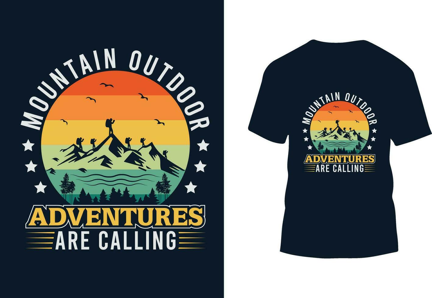 Hunting t-shirt design, adventure vintage t-shirt design, nature t-shirt vector