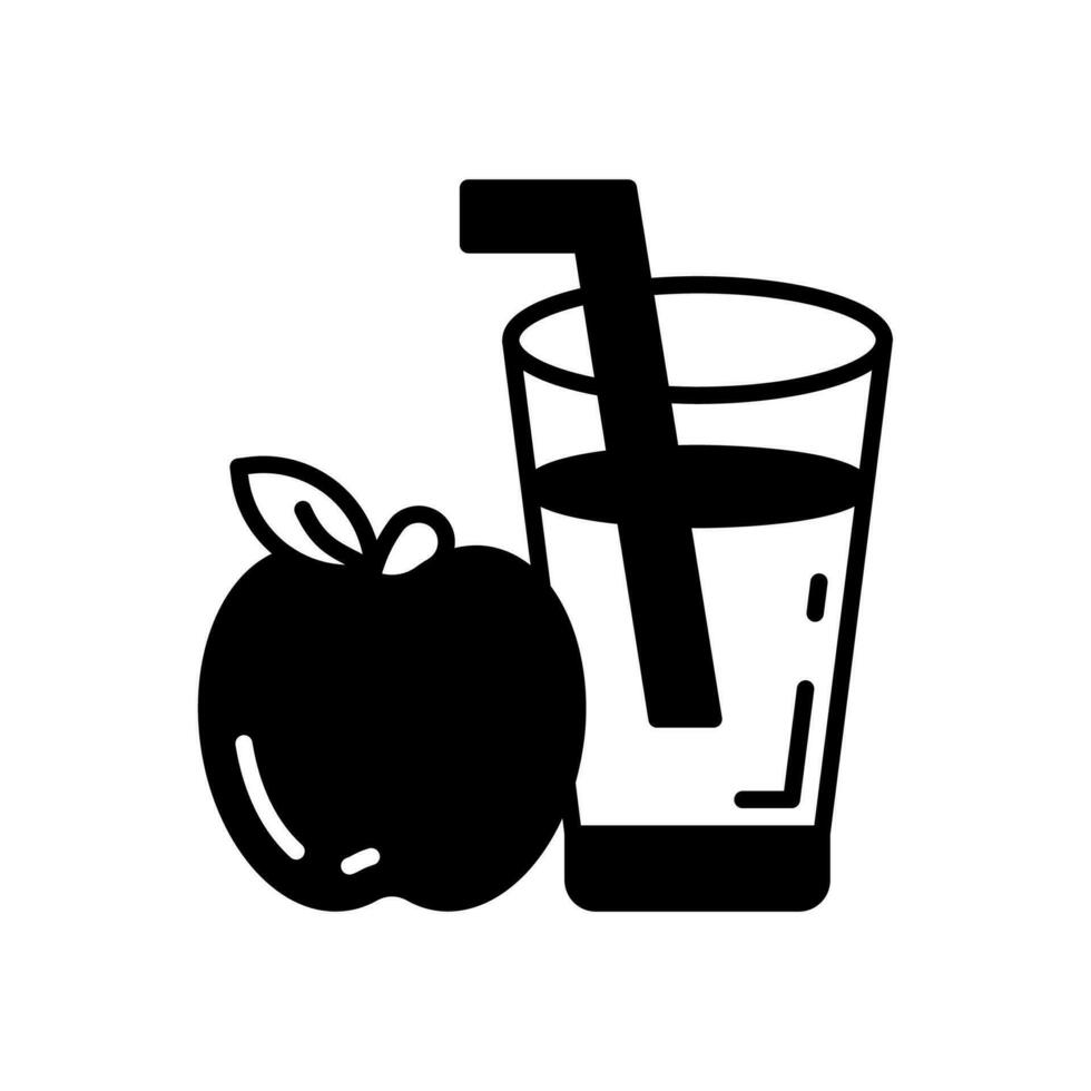 manzana jugo icono en vector. ilustración vector