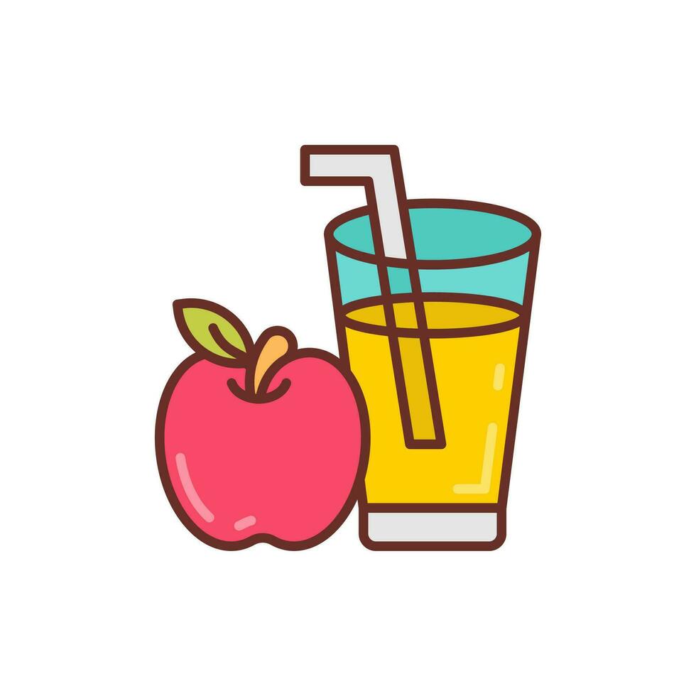 Apple Juice icon in vector. Illustration vector