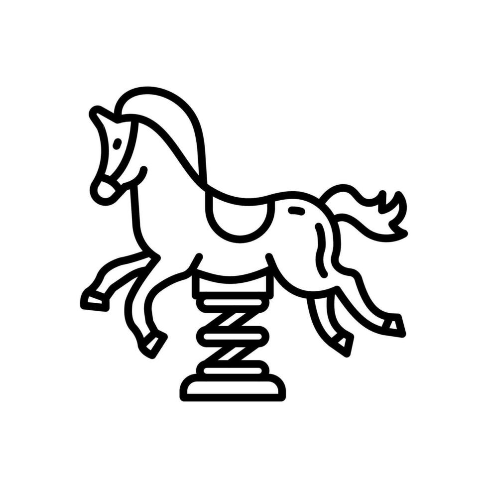 caballo columpio icono en vector. ilustración vector