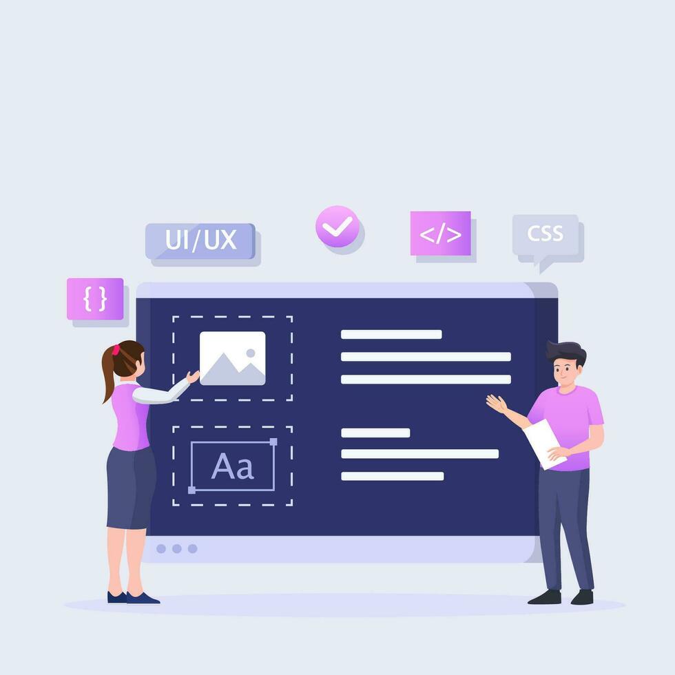UI  UX design, Creating an application design. vector