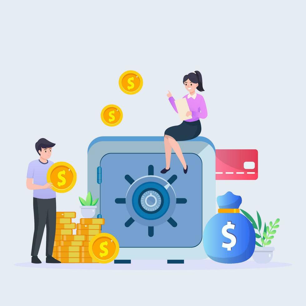 Budget planning and financial management business concept vector illustration.