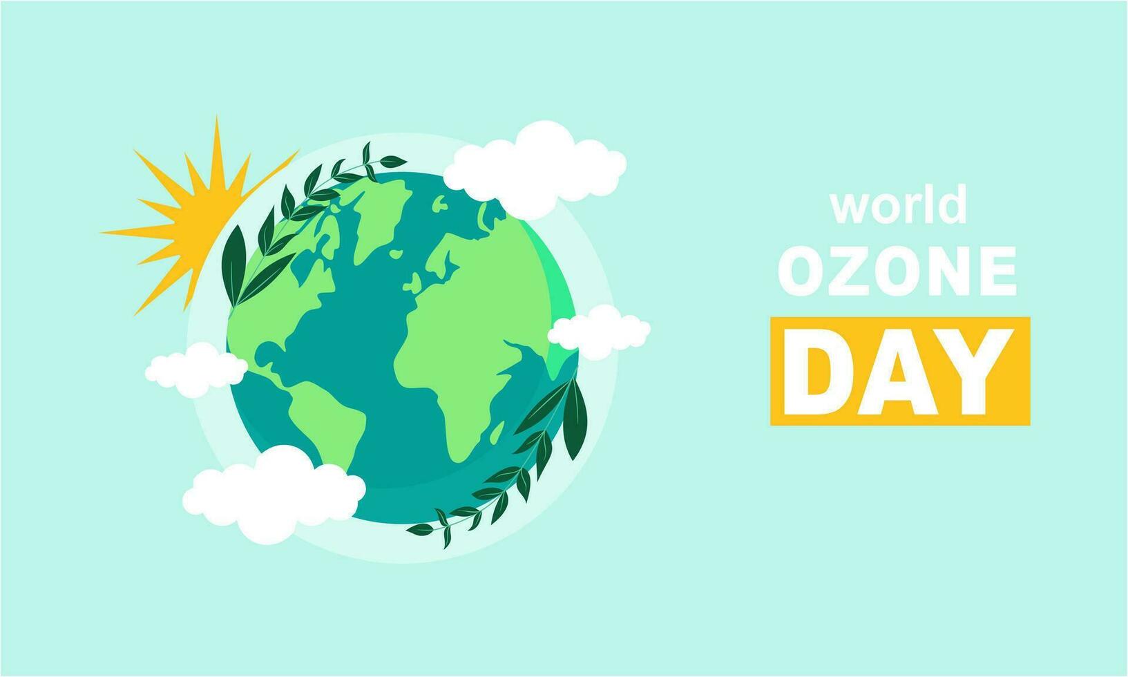 Hand drawn world ozone day background vector