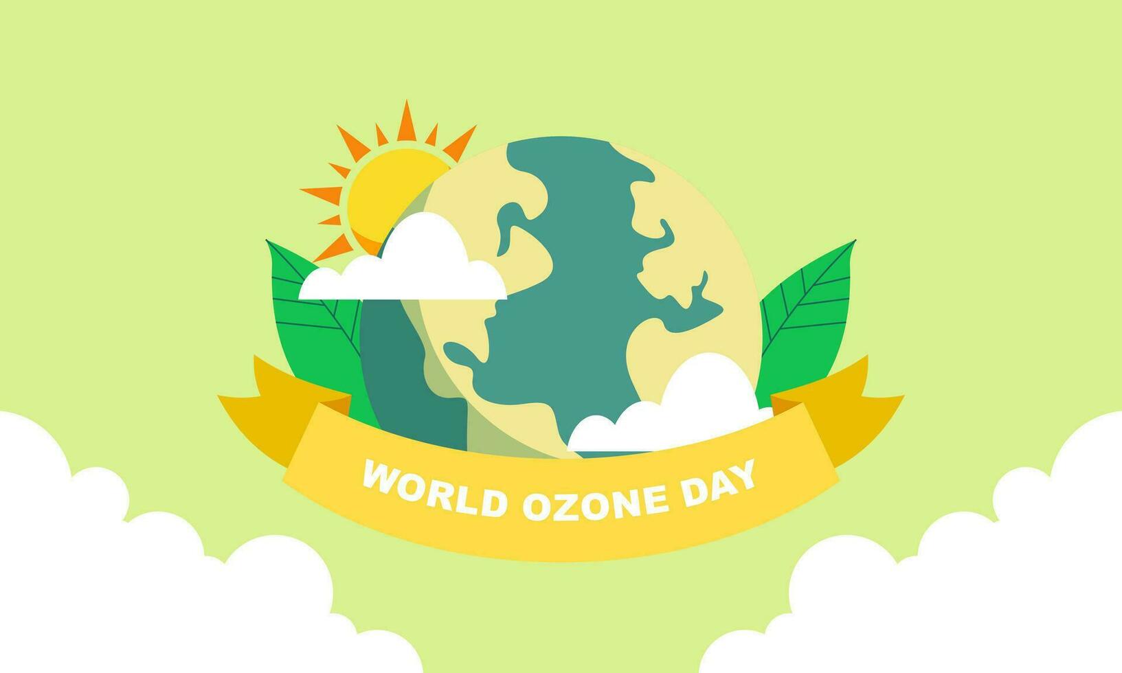 Hand drawn world ozone day background vector