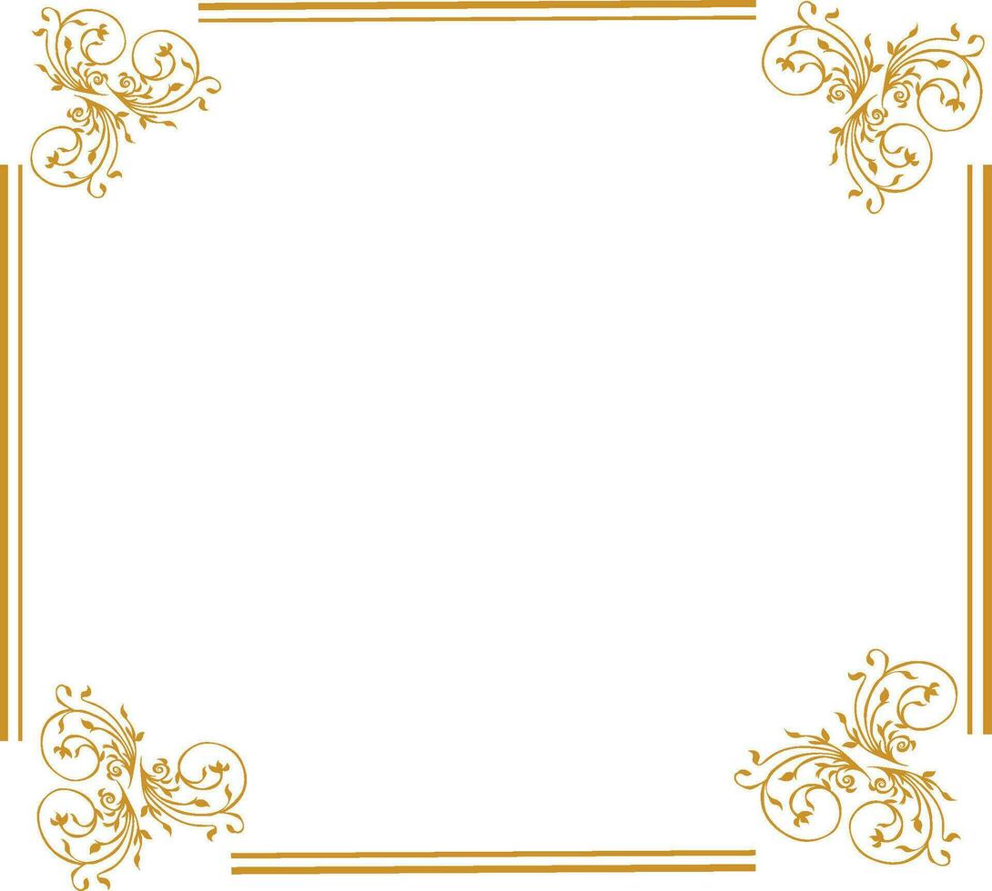 Gold islamic Wedding frame vector