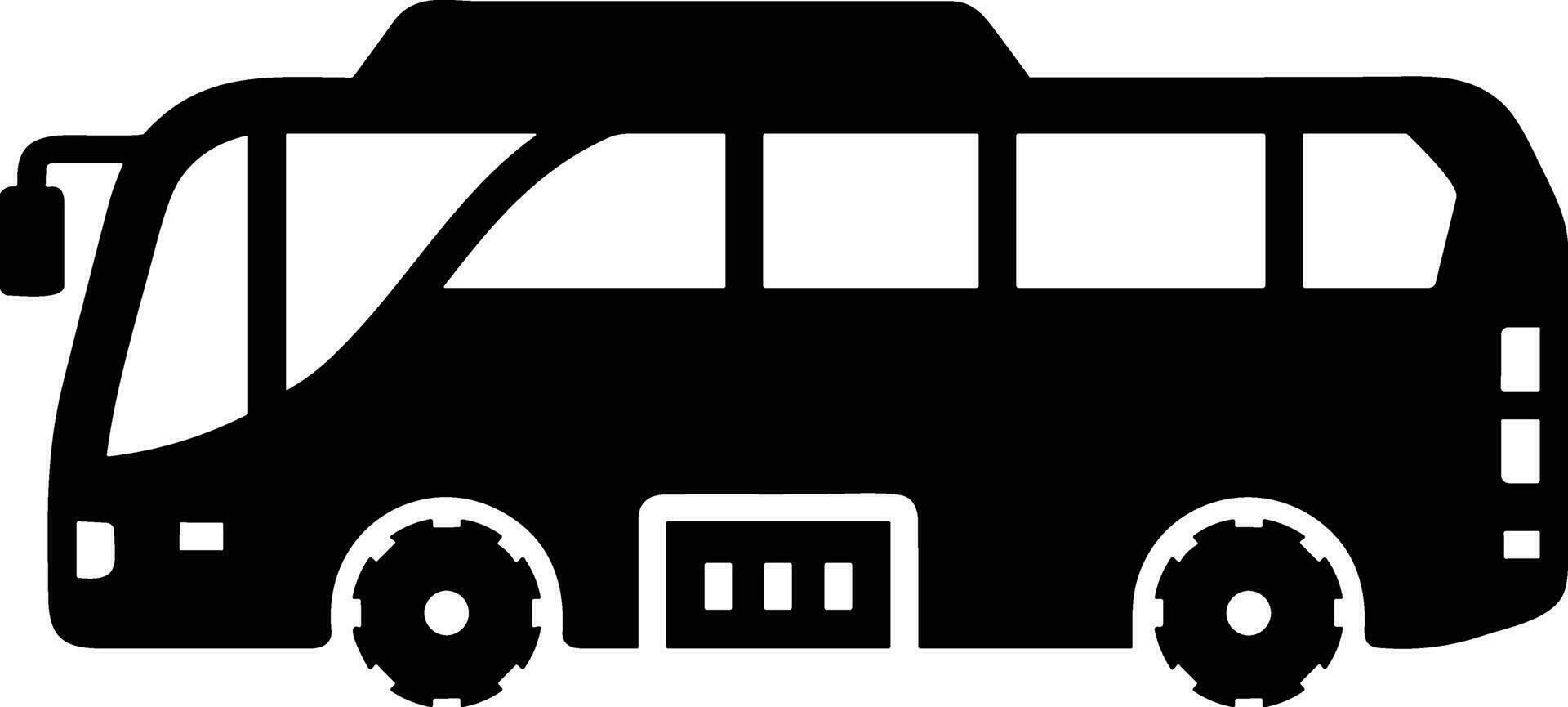 Bus transportation symbol icon vector image. Illustration of the silhouette bus transport public travel design image. EPS 10