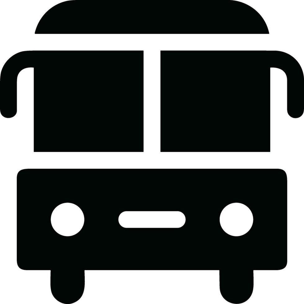 Bus transportation symbol icon vector image. Illustration of the silhouette bus transport public travel design image. EPS 10