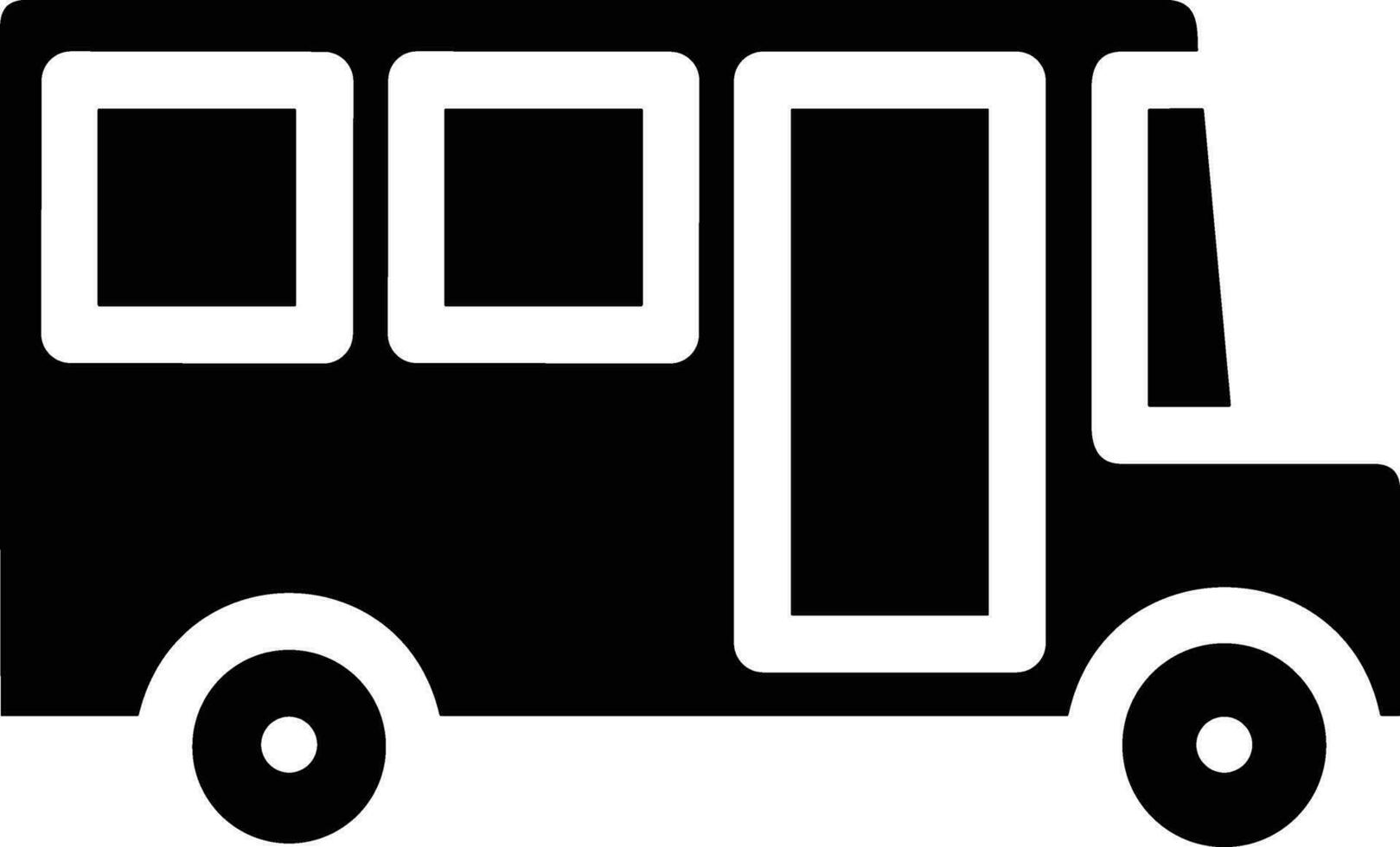 Bus transportation symbol icon vector image. Illustration of the silhouette bus transport public travel design image. EPS 10