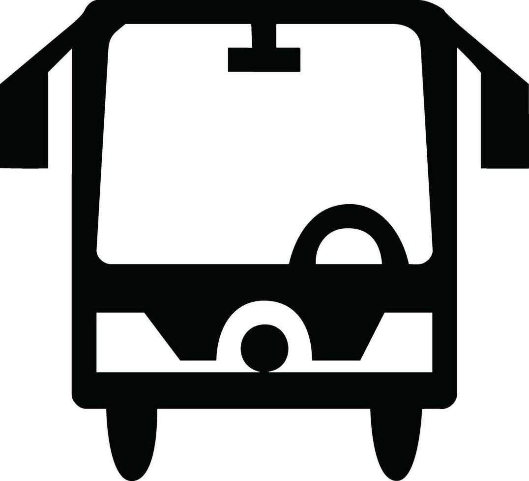 Bus transportation symbol icon vector image. Illustration of the silhouette bus transport public travel design image. EPS 10