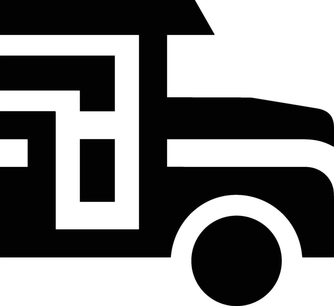 Bus transportation symbol icon vector image. Illustration of the silhouette bus transport public travel design image. EPS 10