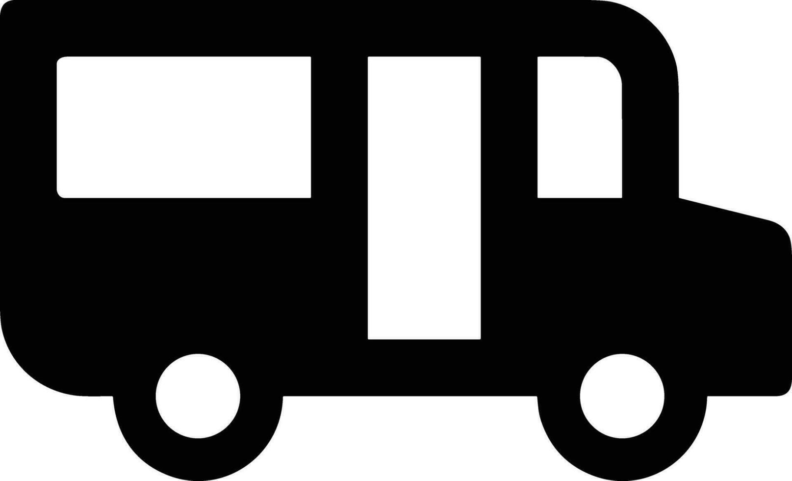 Bus transportation symbol icon vector image. Illustration of the silhouette bus transport public travel design image. EPS 10