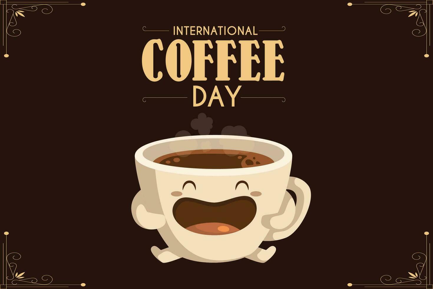 vector international day of coffee design