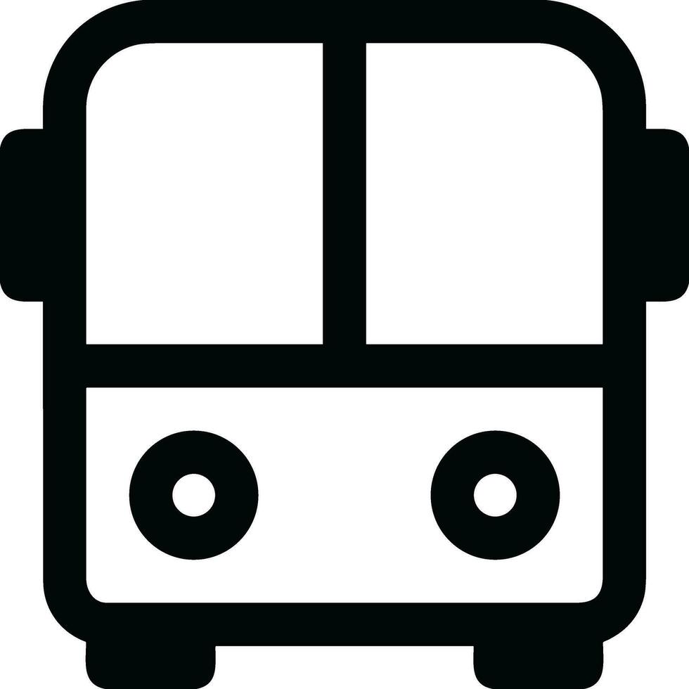 Bus transportation symbol icon vector image. Illustration of the silhouette bus transport public travel design image. EPS 10