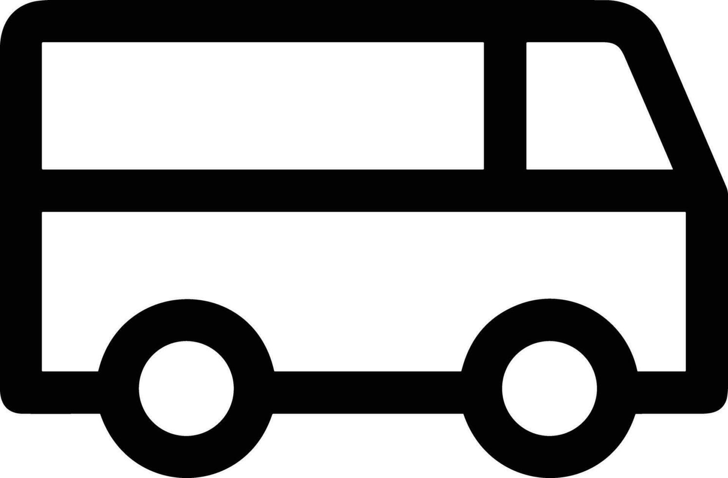 Bus transportation symbol icon vector image. Illustration of the silhouette bus transport public travel design image. EPS 10