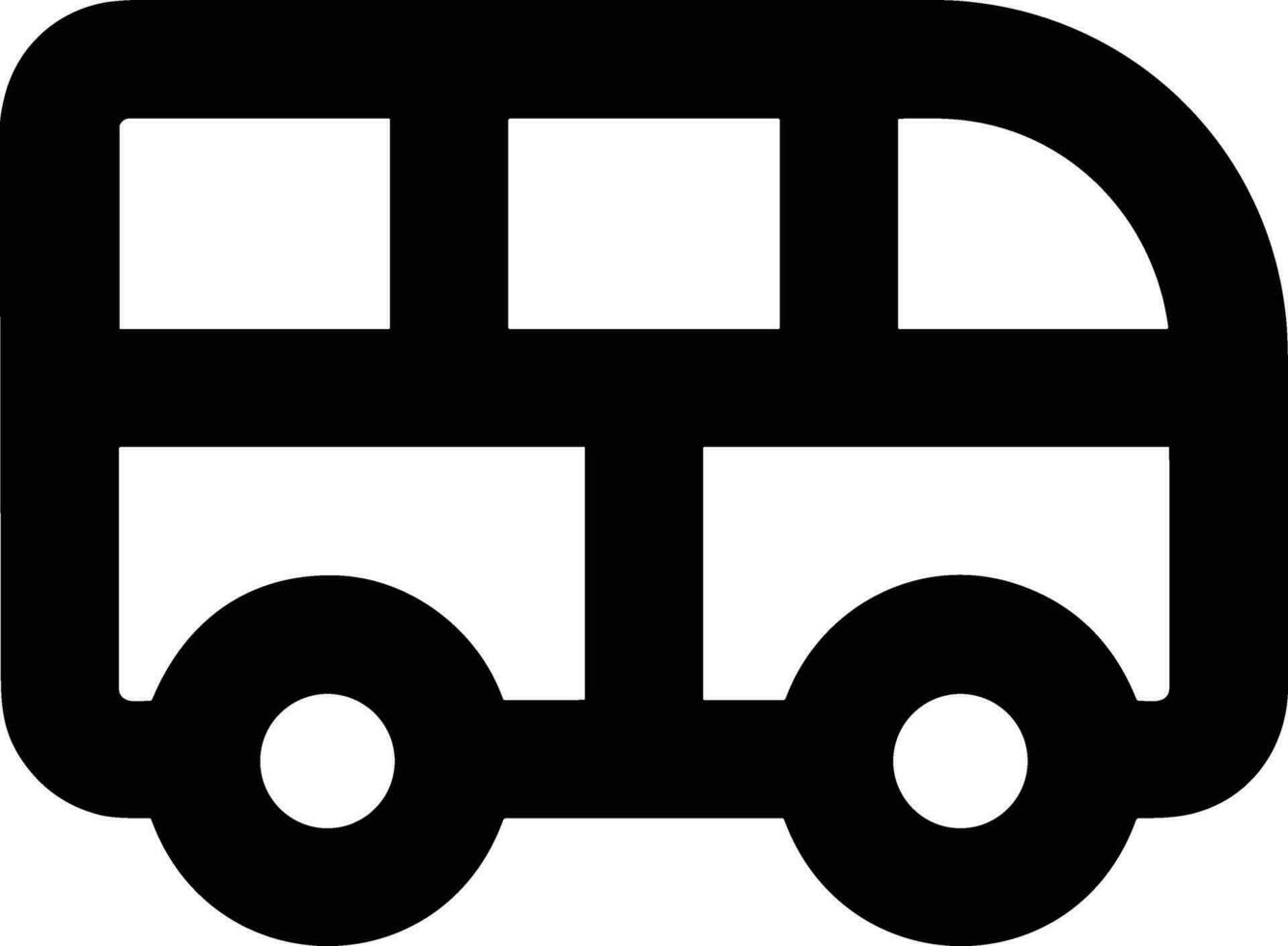 Bus transportation symbol icon vector image. Illustration of the silhouette bus transport public travel design image. EPS 10