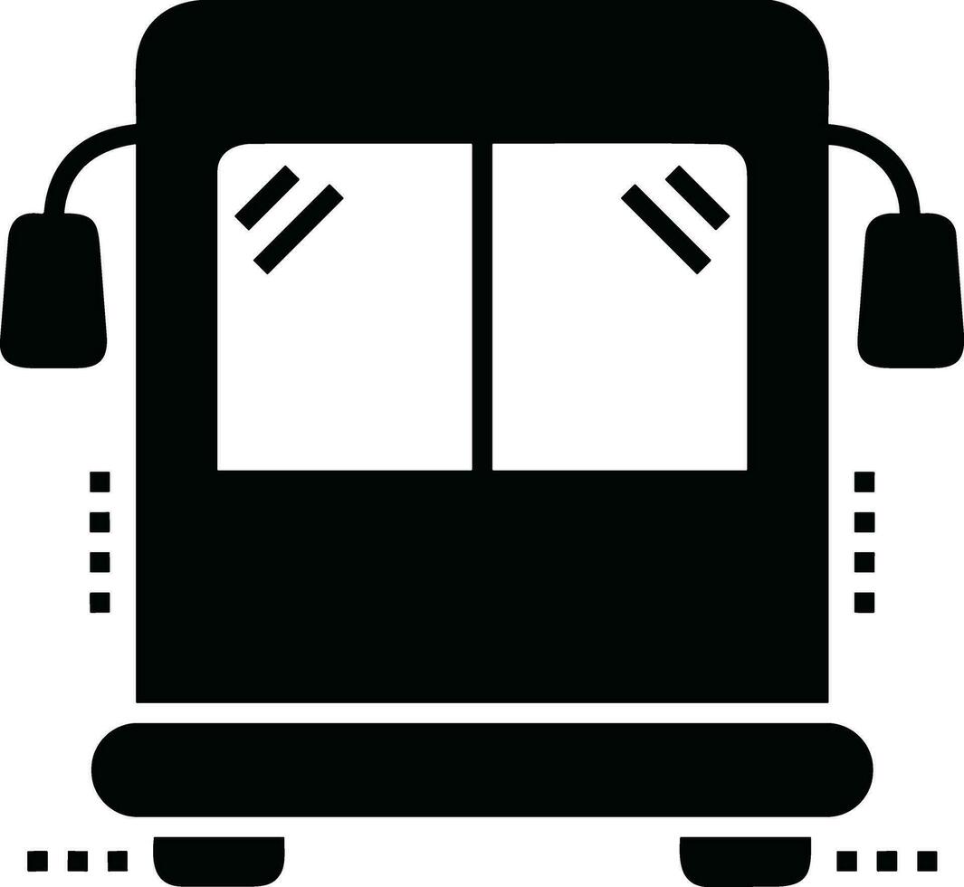 Bus transportation symbol icon vector image. Illustration of the silhouette bus transport public travel design image. EPS 10