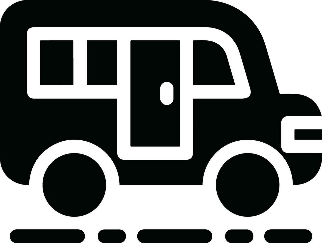 Bus transportation symbol icon vector image. Illustration of the silhouette bus transport public travel design image. EPS 10