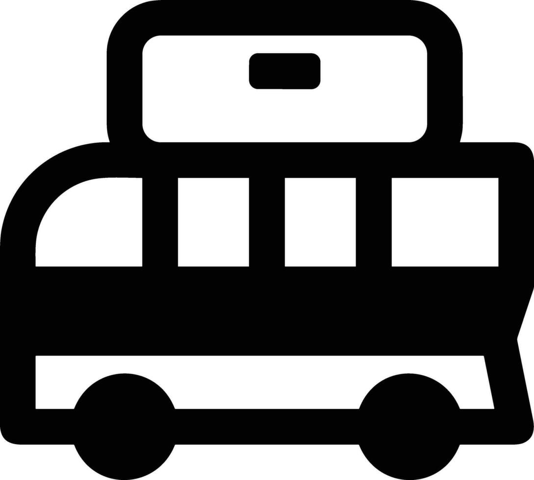 Bus transportation symbol icon vector image. Illustration of the silhouette bus transport public travel design image. EPS 10