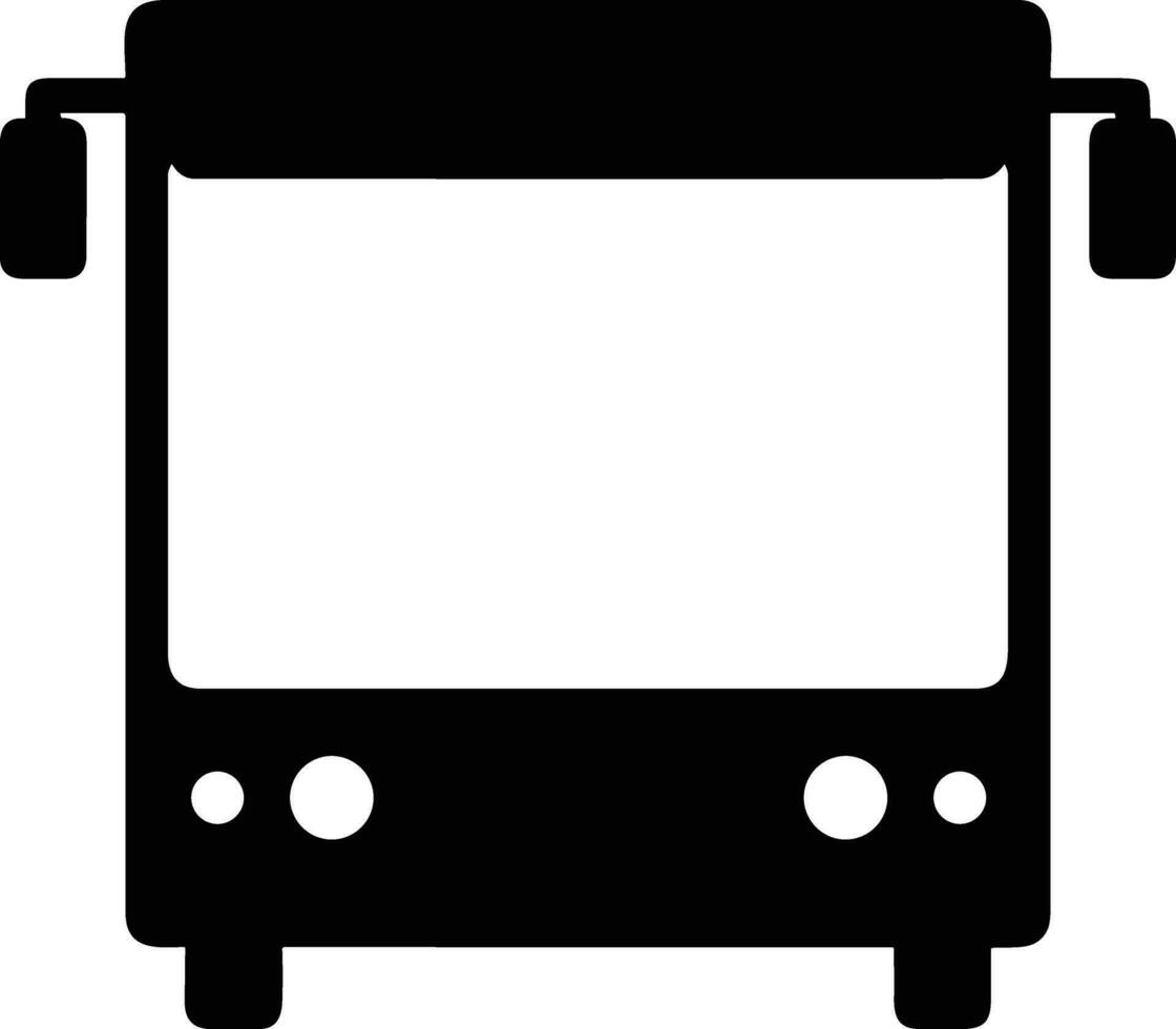 Bus transportation symbol icon vector image. Illustration of the silhouette bus transport public travel design image. EPS 10