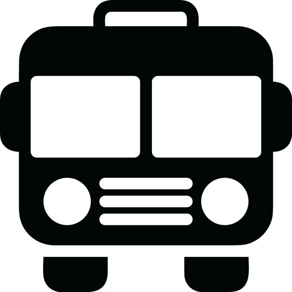 Bus transportation symbol icon vector image. Illustration of the silhouette bus transport public travel design image. EPS 10