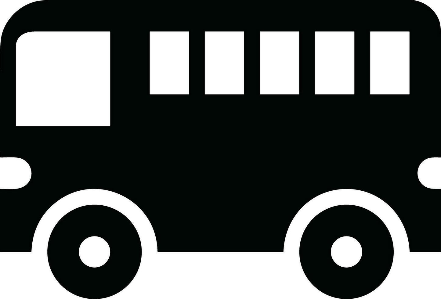 Bus transportation symbol icon vector image. Illustration of the silhouette bus transport public travel design image. EPS 10