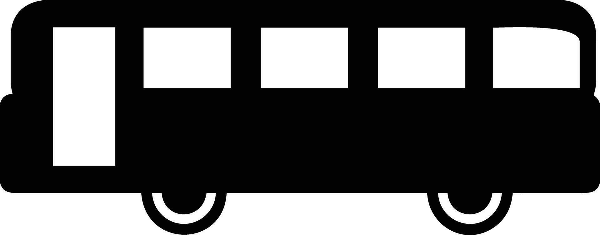 Bus transportation symbol icon vector image. Illustration of the silhouette bus transport public travel design image. EPS 10