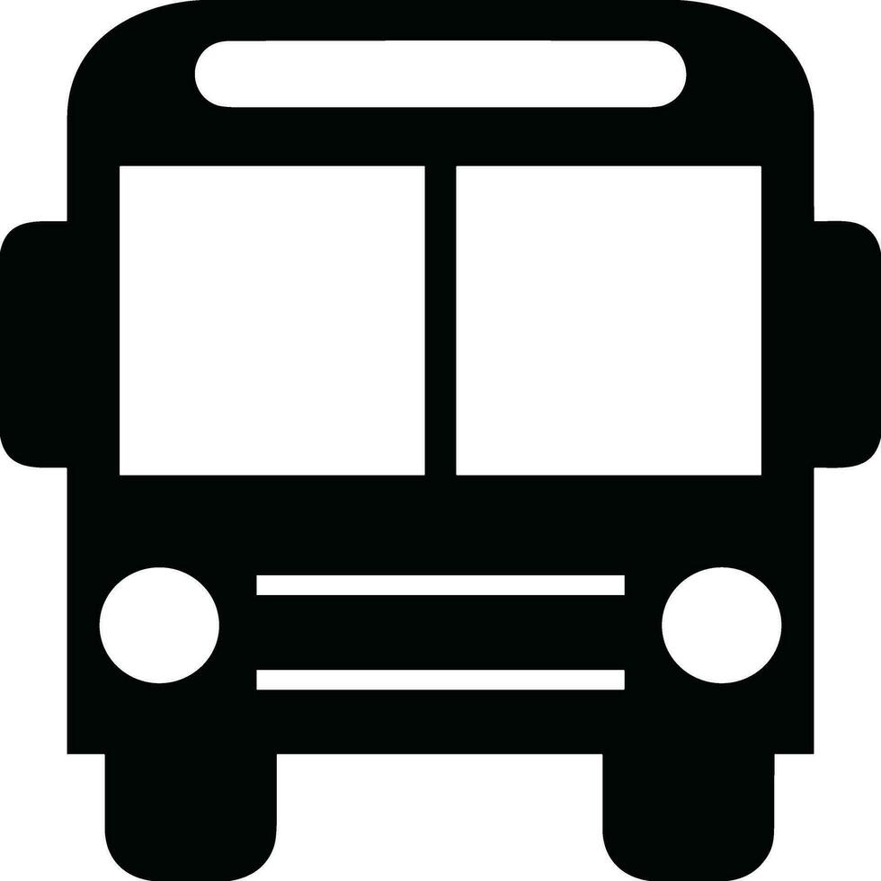 Bus transportation symbol icon vector image. Illustration of the silhouette bus transport public travel design image. EPS 10
