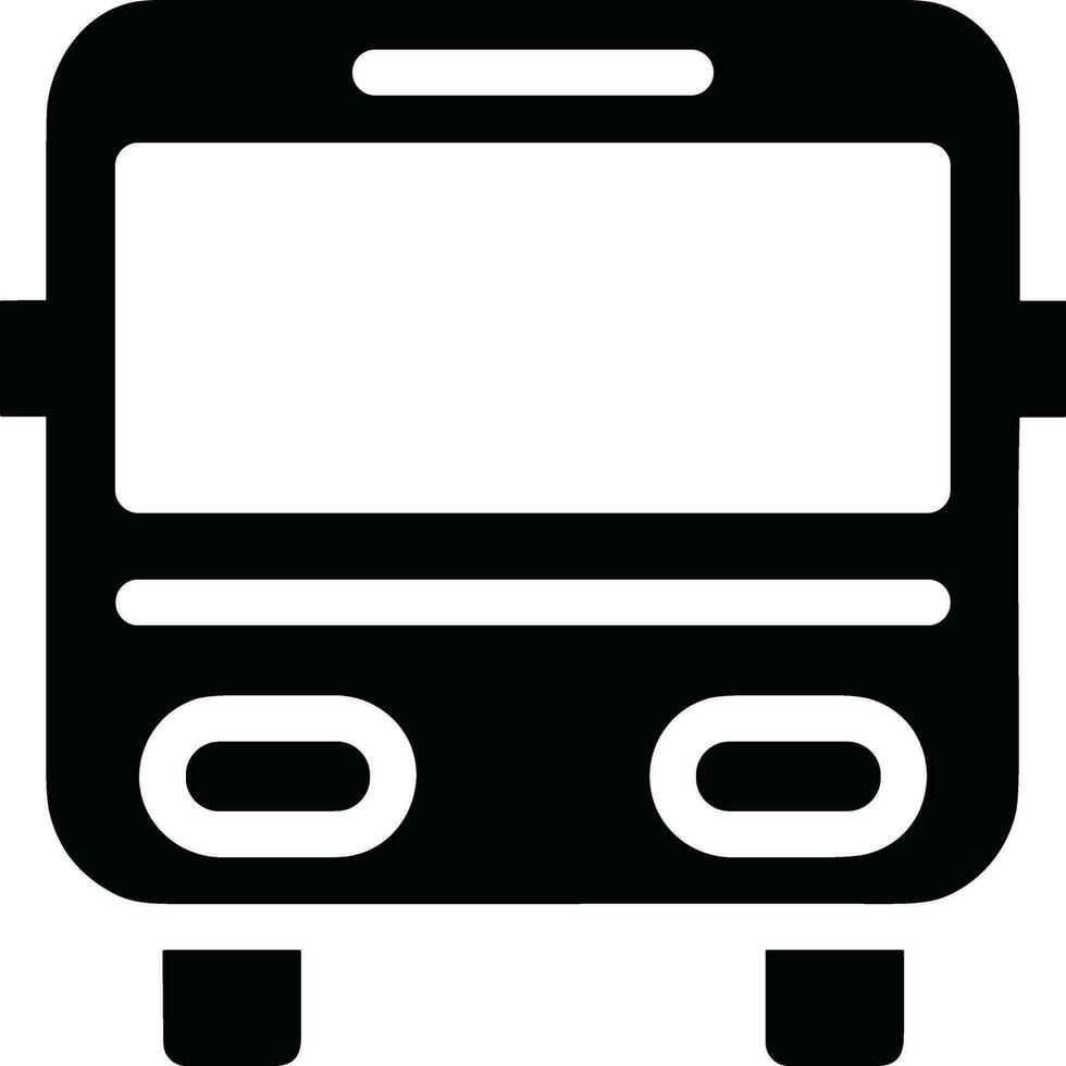 Bus transportation symbol icon vector image. Illustration of the silhouette bus transport public travel design image. EPS 10