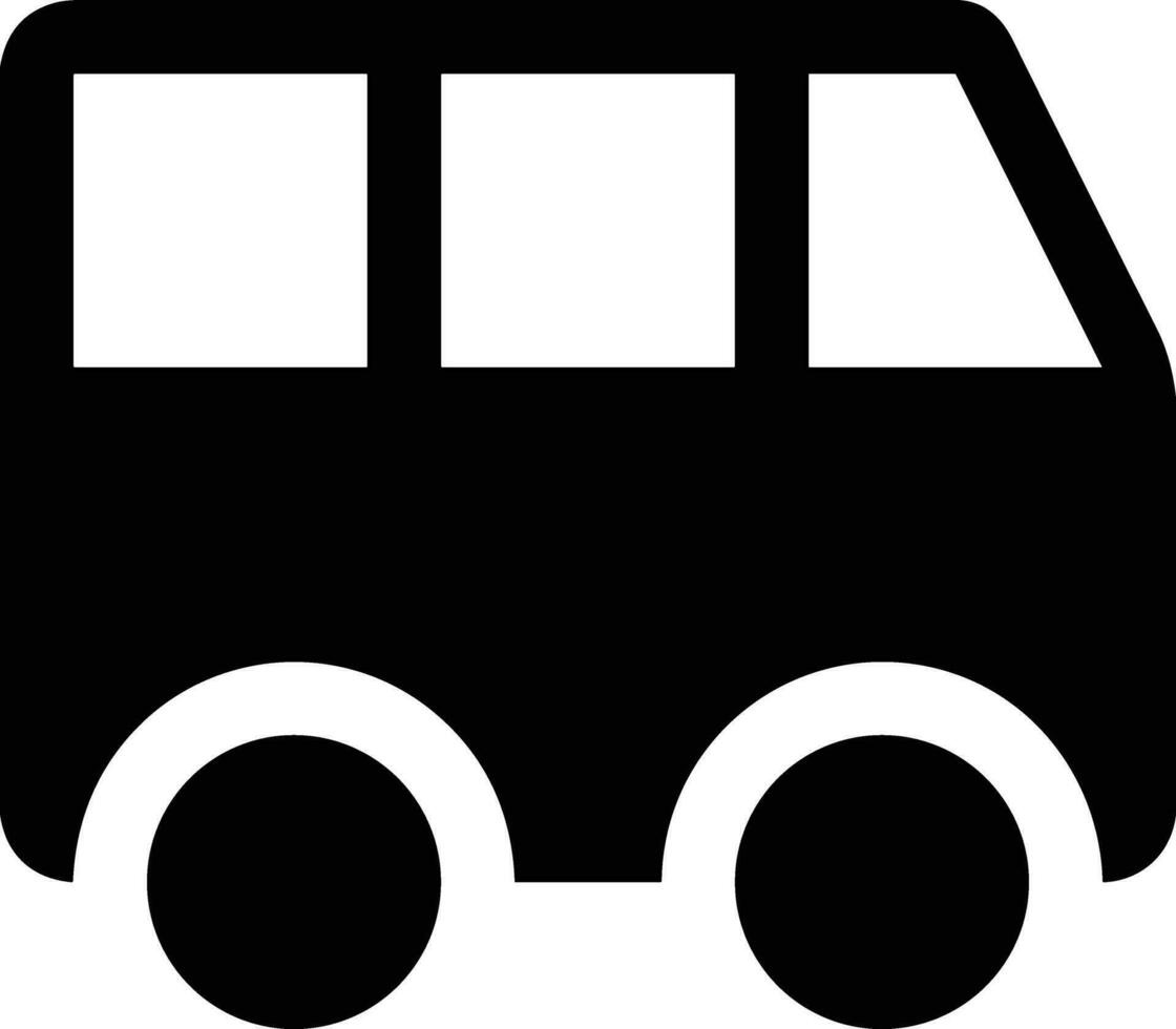 Bus transportation symbol icon vector image. Illustration of the silhouette bus transport public travel design image. EPS 10