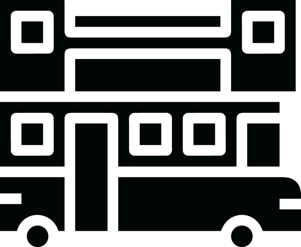 Bus transportation symbol icon vector image. Illustration of the silhouette bus transport public travel design image. EPS 10