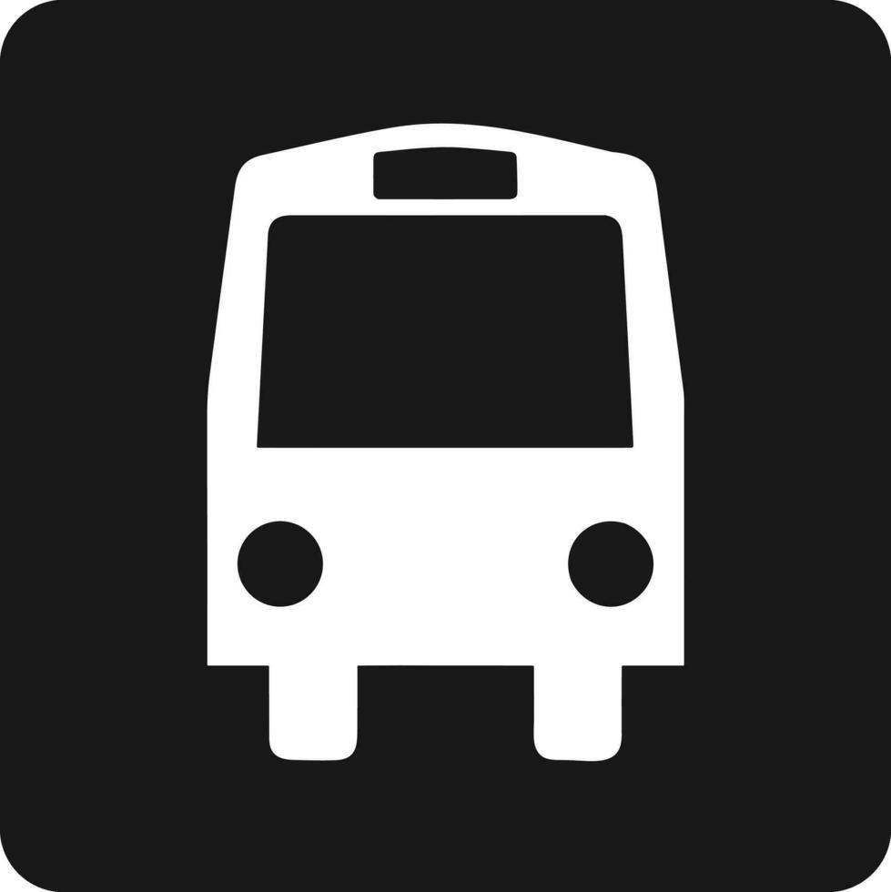 Bus transportation symbol icon vector image. Illustration of the silhouette bus transport public travel design image. EPS 10